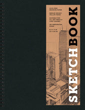Load image into Gallery viewer, Sketchbook 8.5 x 11&quot; Black Spiral Hardcover Mixed Media Sketchbook for Drawing
